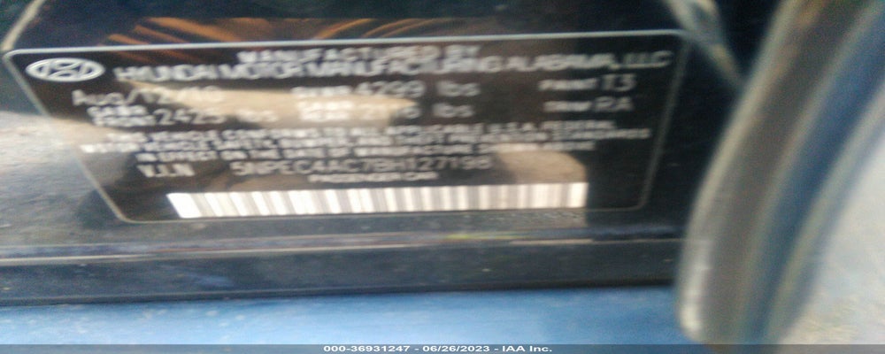 5NPEC4AC7BH127198 2011 HYUNDAI SONATA photo no. 9