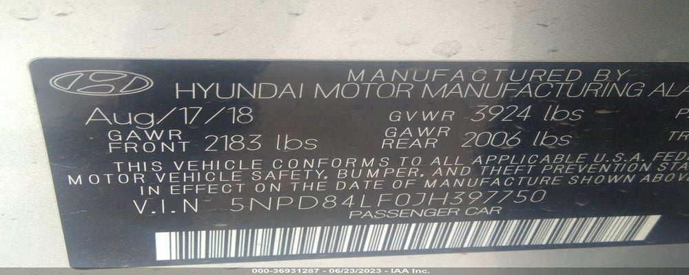 5NPD84LF0JH397750 2018 HYUNDAI ELANTRA photo no. 9