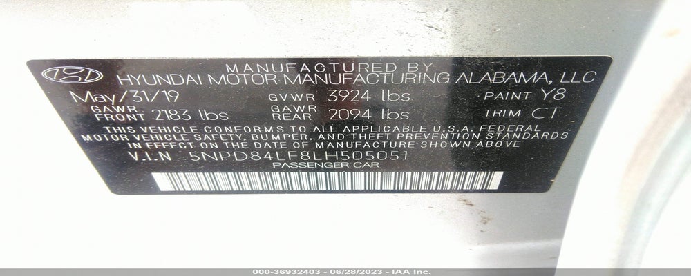 5NPD84LF8LH505051 2020 HYUNDAI ELANTRA photo no. 9