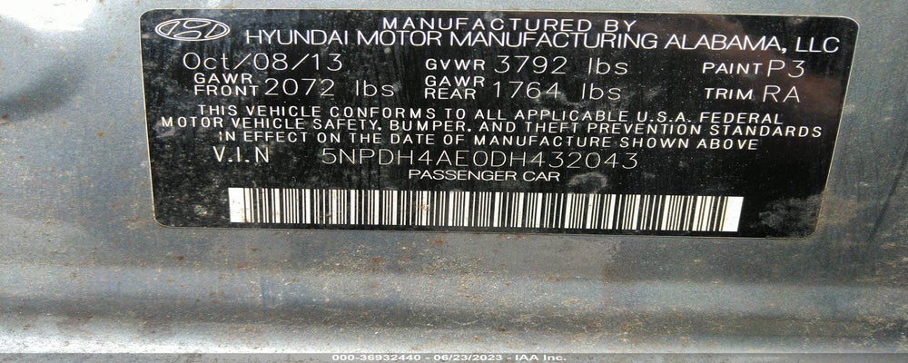 5NPDH4AE0DH432043 2013 HYUNDAI ELANTRA photo no. 9