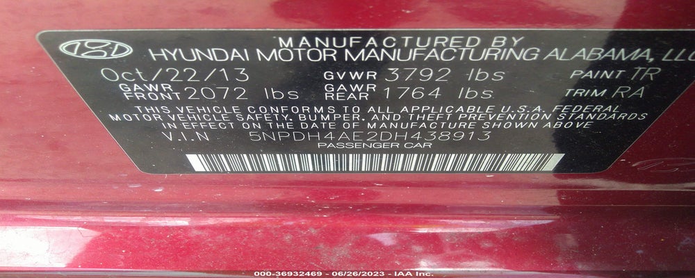 5NPDH4AE2DH438913 2013 HYUNDAI ELANTRA photo no. 9