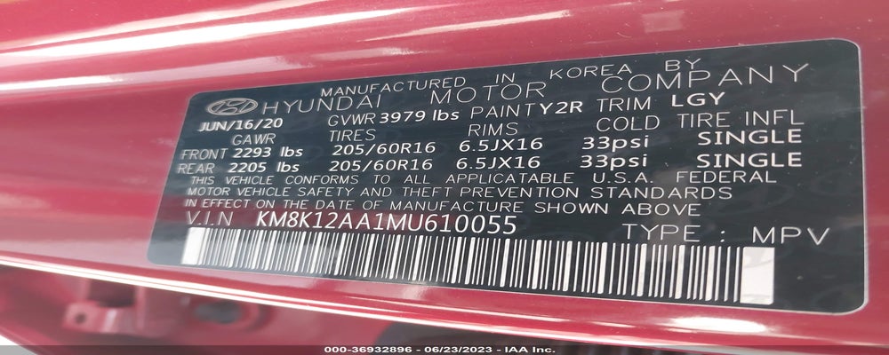 KM8K12AA1MU610055 2021 HYUNDAI KONA photo no. 9