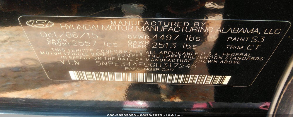 5NPE34AF9GH317246 2016 HYUNDAI SONATA photo no. 9