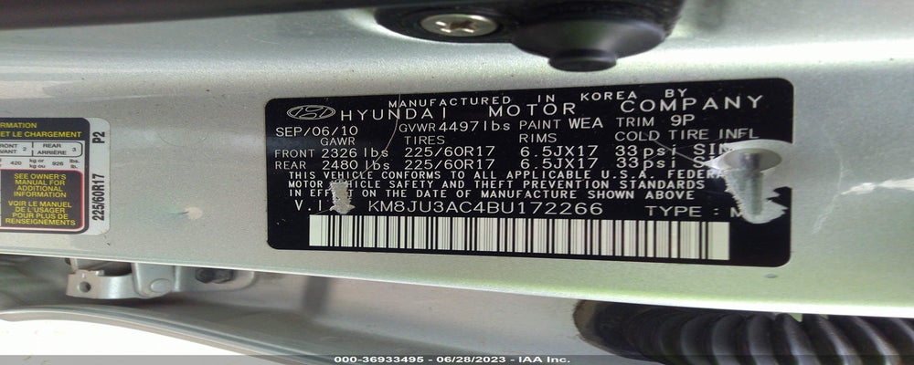 KM8JU3AC4BU172266 2011 HYUNDAI TUCSON photo no. 9