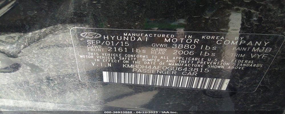 KMHDH4AE0GU643815 2016 HYUNDAI ELANTRA photo no. 9