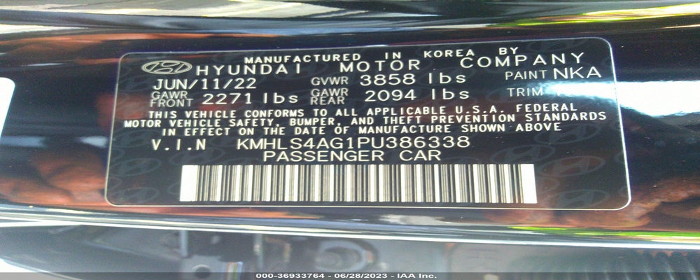 KMHLS4AG1PU386338 2023 HYUNDAI ELANTRA photo no. 9