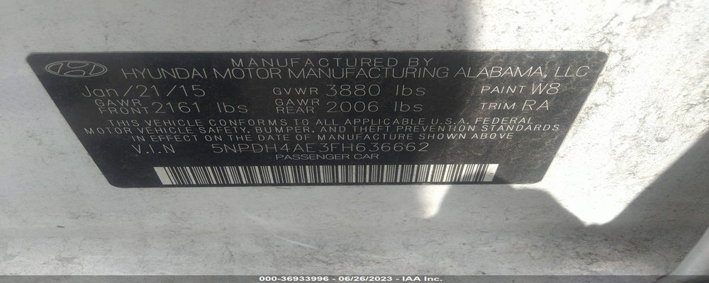 5NPDH4AE3FH636662 2015 HYUNDAI ELANTRA photo no. 9