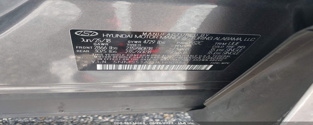 5NMS53AD1KH008561 2019 HYUNDAI SANTA FE photo no. 9