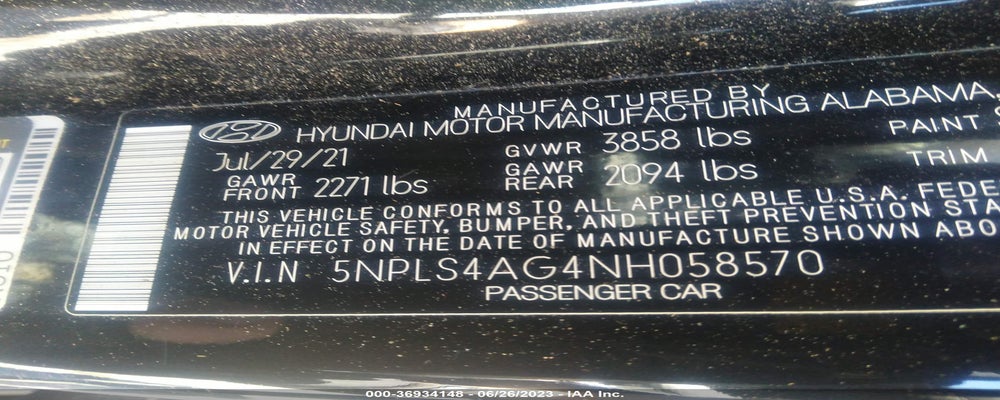 5NPLS4AG4NH058570 2022 HYUNDAI ELANTRA photo no. 9
