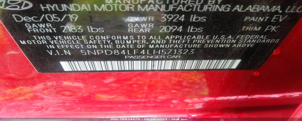 5NPD84LF4LH571323 2020 HYUNDAI ELANTRA photo no. 9