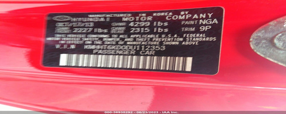 KMHHT6KD0DU112353 2013 HYUNDAI GENESIS COUPE photo no. 9