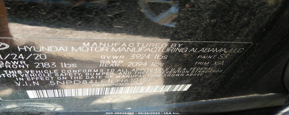 5NPD84LF1LH610157 2020 HYUNDAI ELANTRA photo no. 9