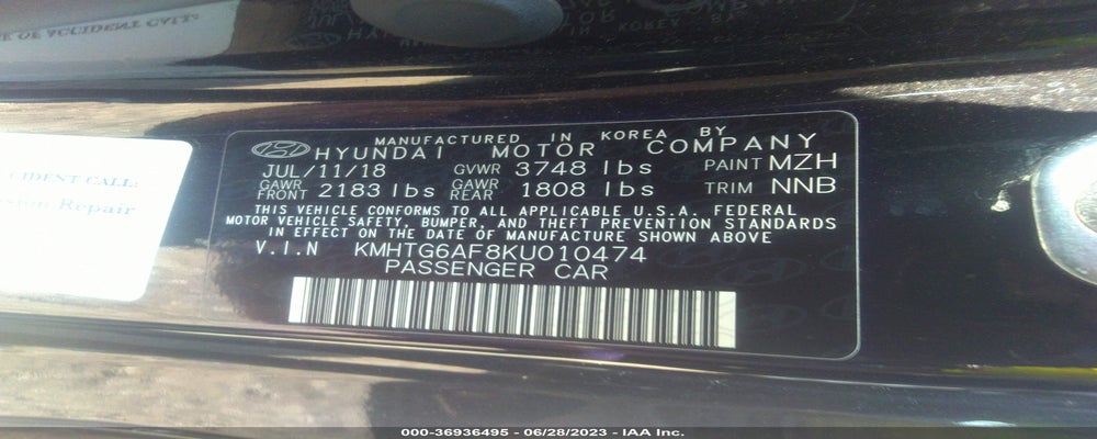 KMHTG6AF8KU010474 2019 HYUNDAI VELOSTER photo no. 9