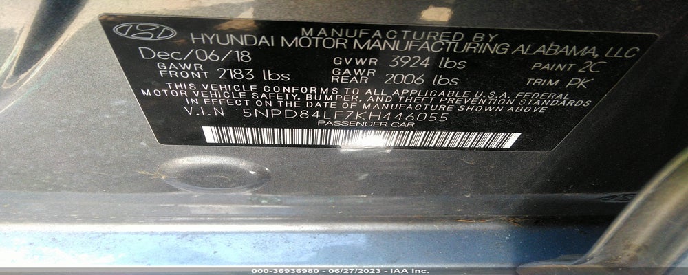 5NPD84LF7KH446055 2019 HYUNDAI ELANTRA photo no. 9