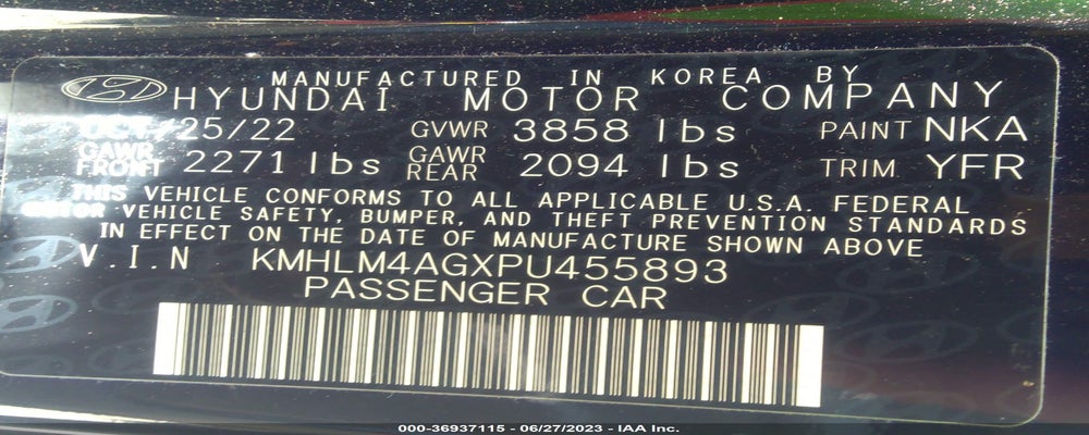 KMHLM4AGXPU455893 2023 HYUNDAI ELANTRA photo no. 9