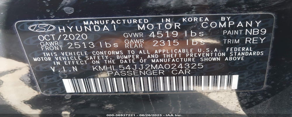 KMHL54JJ2MA024325 2021 HYUNDAI SONATA HYBRID photo no. 9