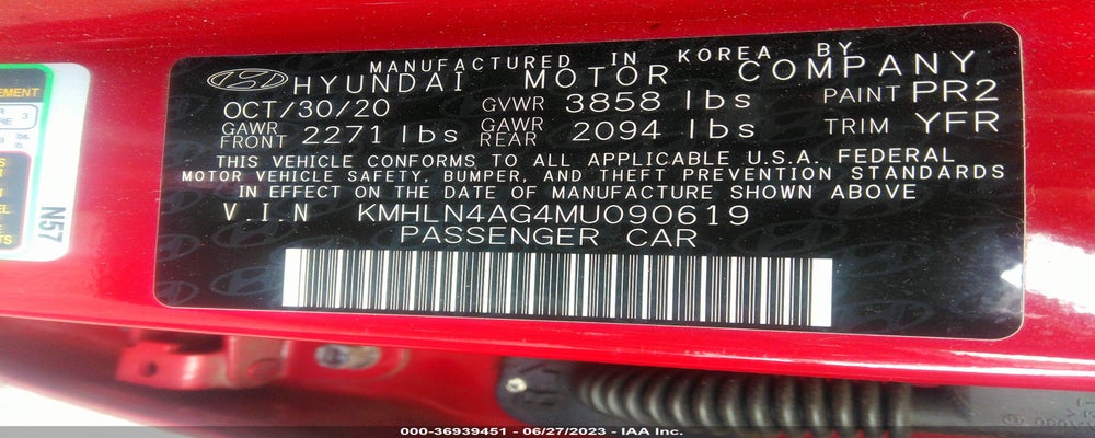 KMHLN4AG4MU090619 2021 HYUNDAI ELANTRA photo no. 9