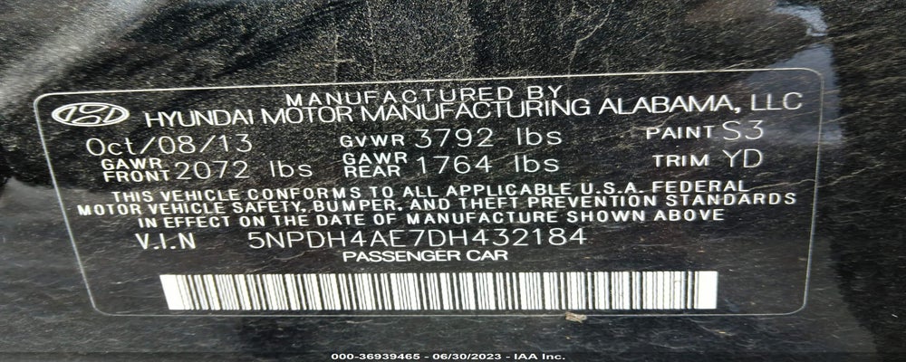 5NPDH4AE7DH432184 2013 HYUNDAI ELANTRA photo no. 9