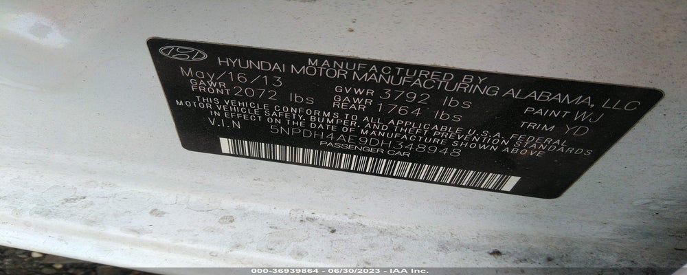 5NPDH4AE9DH348948 2013 HYUNDAI ELANTRA photo no. 9
