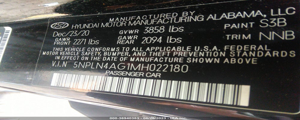 5NPLN4AG1MH022180 2021 HYUNDAI ELANTRA photo no. 9