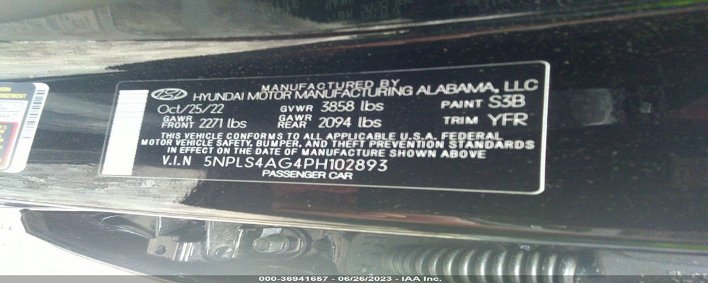 5NPLS4AG4PH102893 2023 HYUNDAI ELANTRA photo no. 9