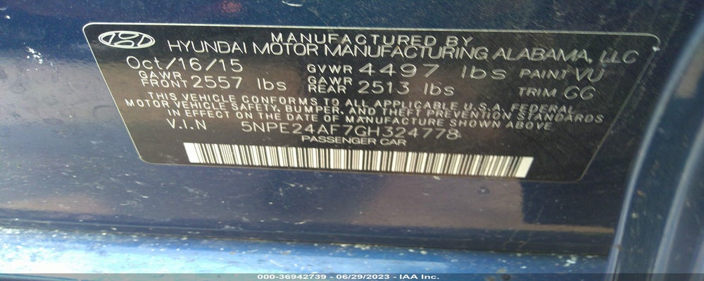 5J6RM3H39EL013955 2016 HYUNDAI SONATA photo no. 9