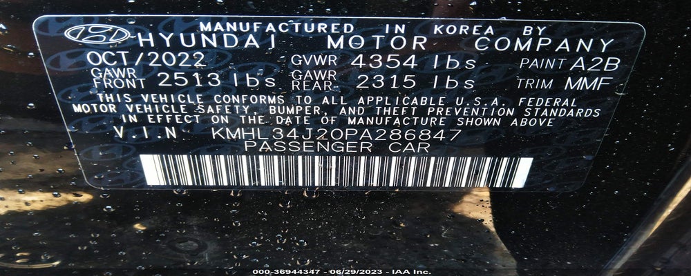 KMHL34J20PA286847 2023 HYUNDAI SONATA photo no. 9