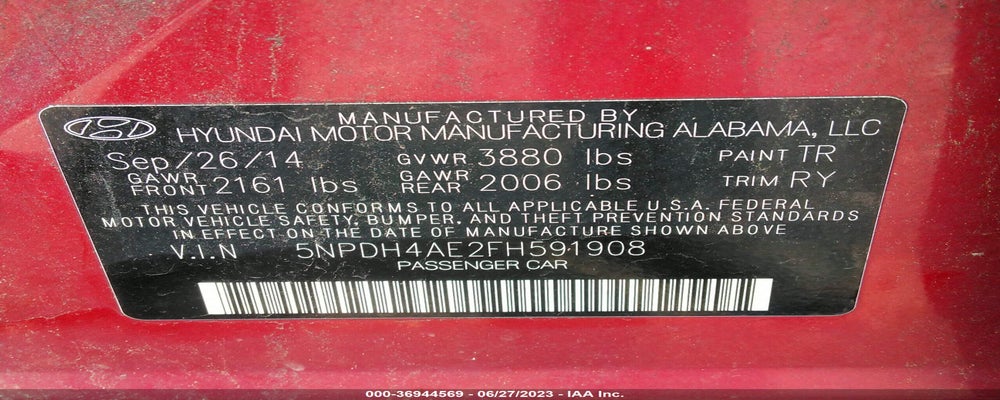 5NPDH4AE2FH591908 2015 HYUNDAI ELANTRA photo no. 9