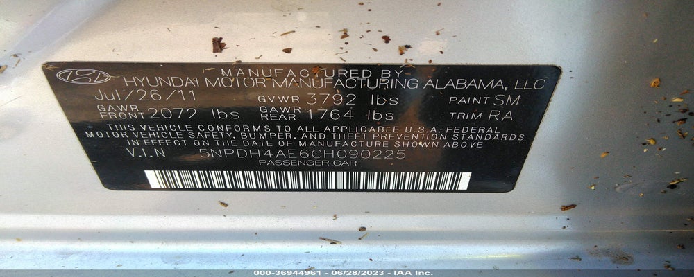 5NPDH4AE6CH090225 2012 HYUNDAI ELANTRA photo no. 9