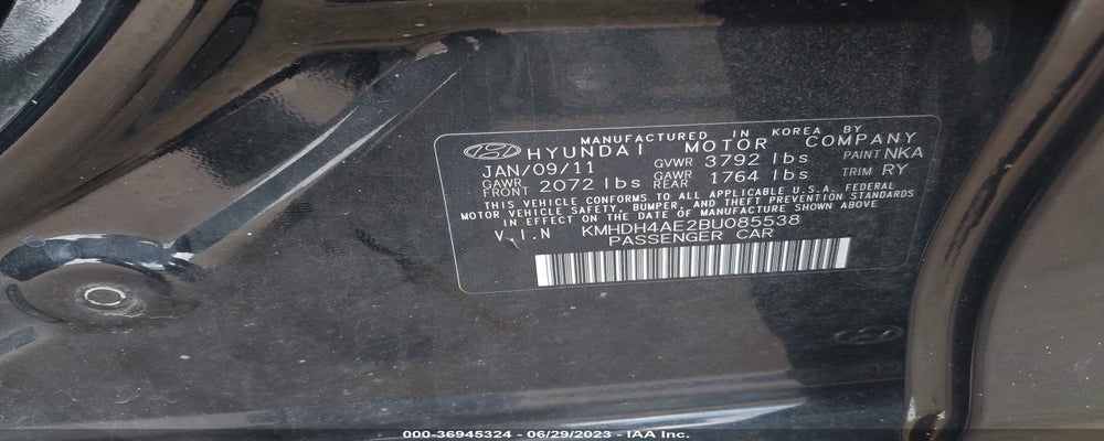 KMHDH4AE2BU085538 2011 HYUNDAI ELANTRA photo no. 9