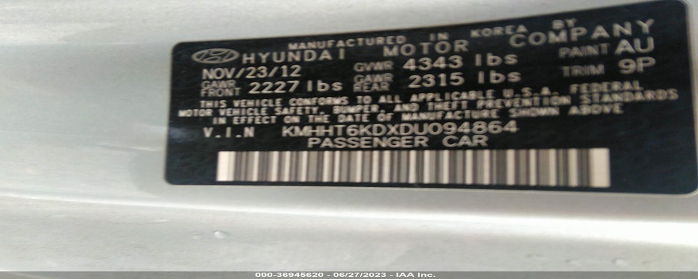 KMHHT6KDXDU094864 2013 HYUNDAI GENESIS COUPE photo no. 9