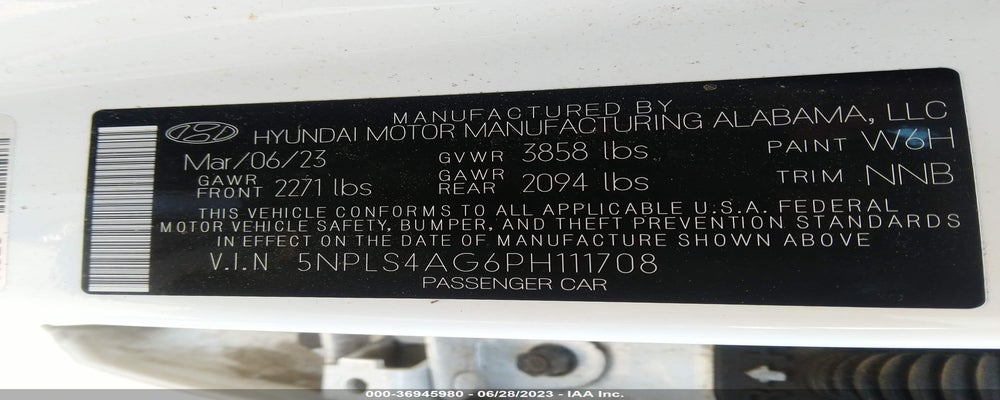 5NPLS4AG6PH111708 2023 HYUNDAI ELANTRA photo no. 9
