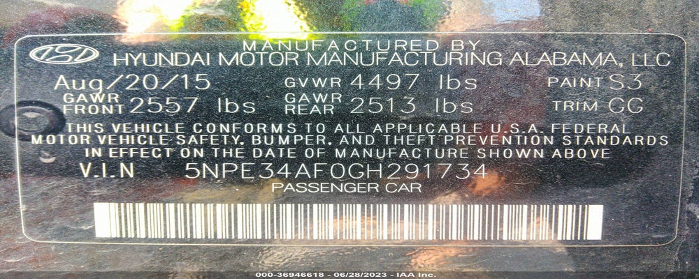 5NPE34AF0GH291734 2016 HYUNDAI SONATA photo no. 9