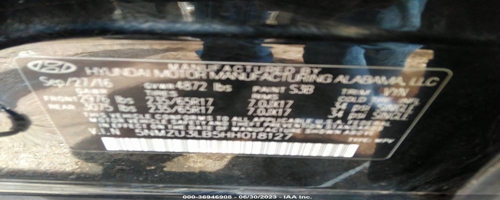 5NMZU3LB5HH018127 2017 HYUNDAI SANTA FE SPORT photo no. 9