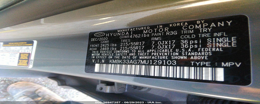 KM8K33AG7MU129103 2021 HYUNDAI KONA EV photo no. 9