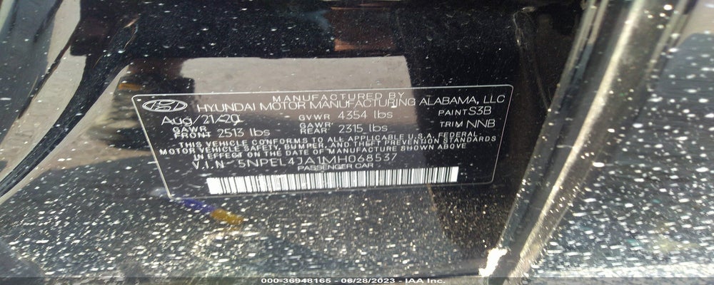 5NPEL4JA1MH068537 2021 HYUNDAI SONATA photo no. 9