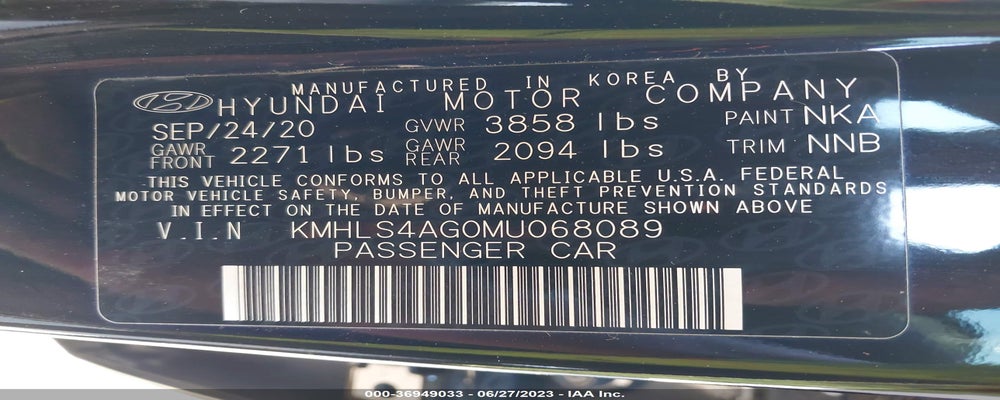KMHLS4AG0MU068089 2021 HYUNDAI ELANTRA photo no. 9