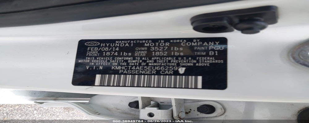 KMHCT4AE5EU662593 2014 HYUNDAI ACCENT photo no. 9