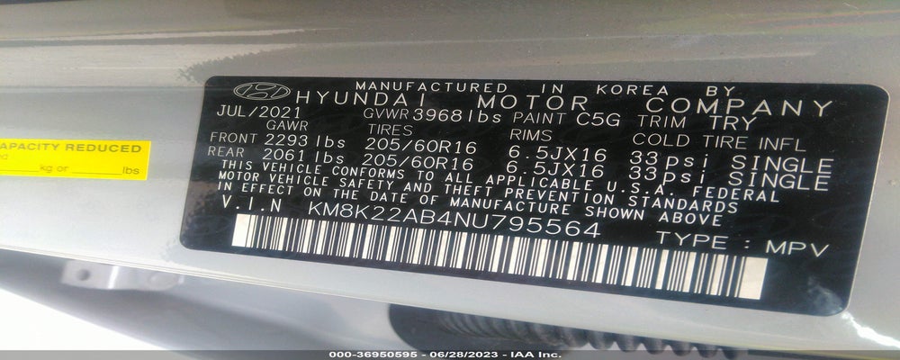 KM8K22AB4NU795564 2022 HYUNDAI KONA photo no. 9