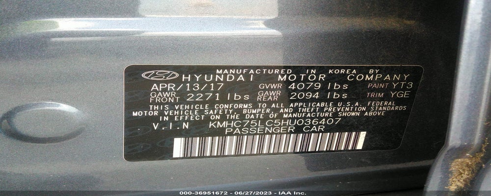 KMHC75LC5HU036407 2017 HYUNDAI IONIQ HYBRID photo no. 9