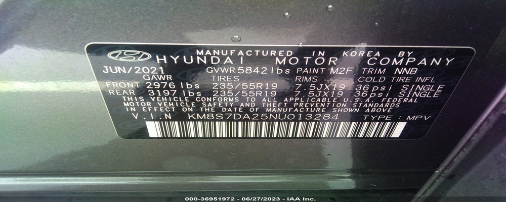 KM8S7DA25NU013284 2022 HYUNDAI SANTA FE photo no. 9
