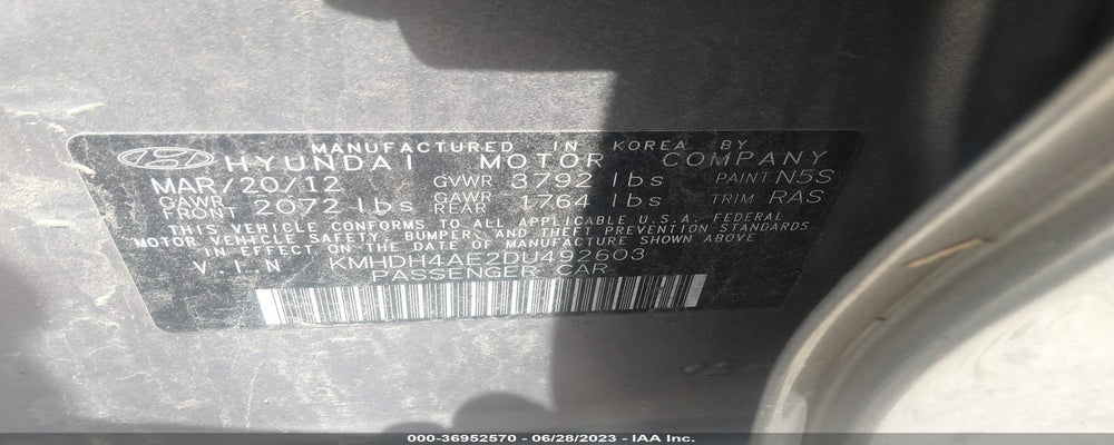 KMHDH4AE2DU492603 2013 HYUNDAI ELANTRA photo no. 9