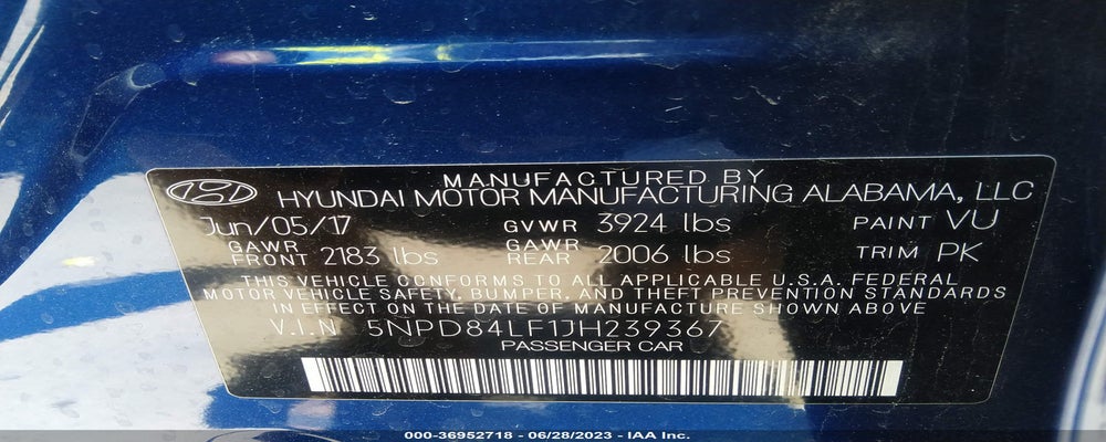 5NPD84LF1JH239367 2018 HYUNDAI ELANTRA photo no. 9
