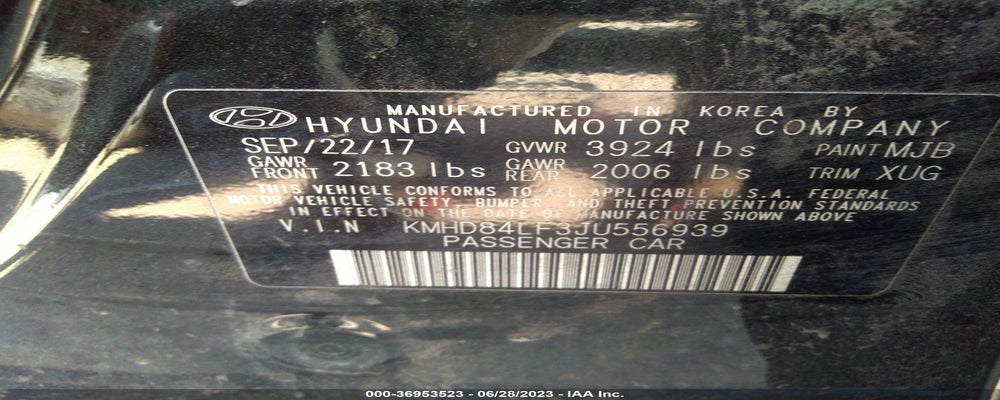 KMHD84LF3JU556939 2018 HYUNDAI ELANTRA photo no. 9