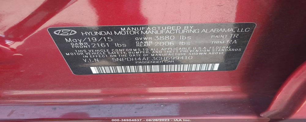 5NPDH4AE3GH699410 2016 HYUNDAI ELANTRA photo no. 9