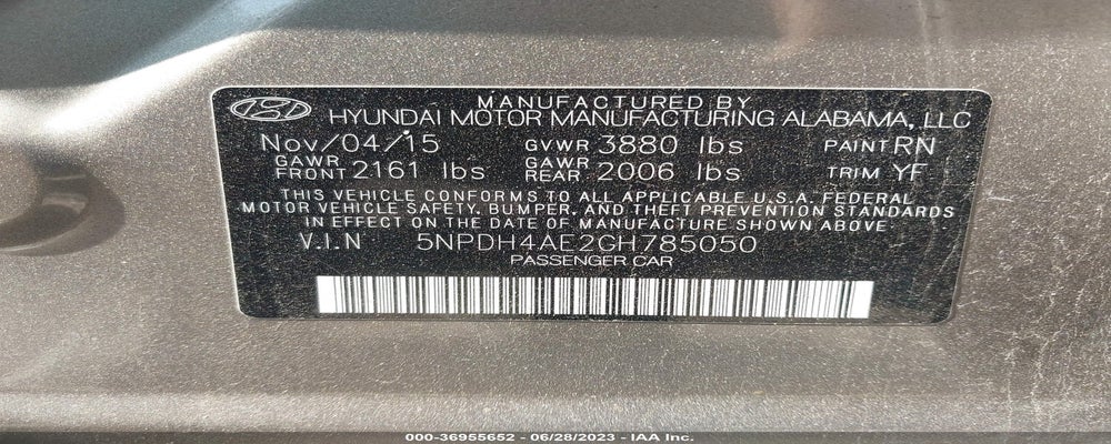 5NPDH4AE2GH785050 2016 HYUNDAI ELANTRA photo no. 9