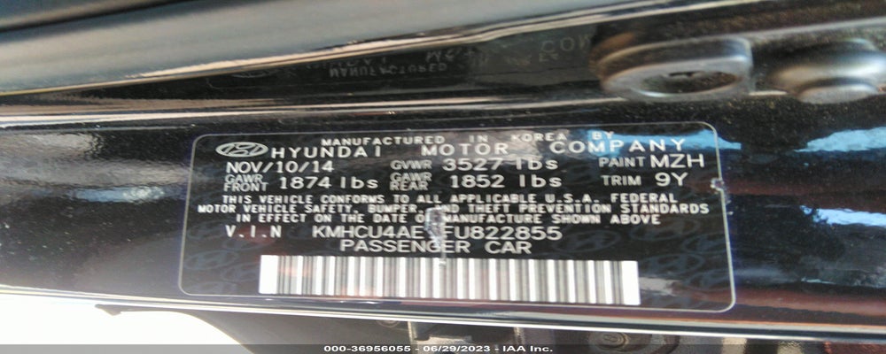 KMHCU4AE1FU822855 2015 HYUNDAI ACCENT photo no. 9