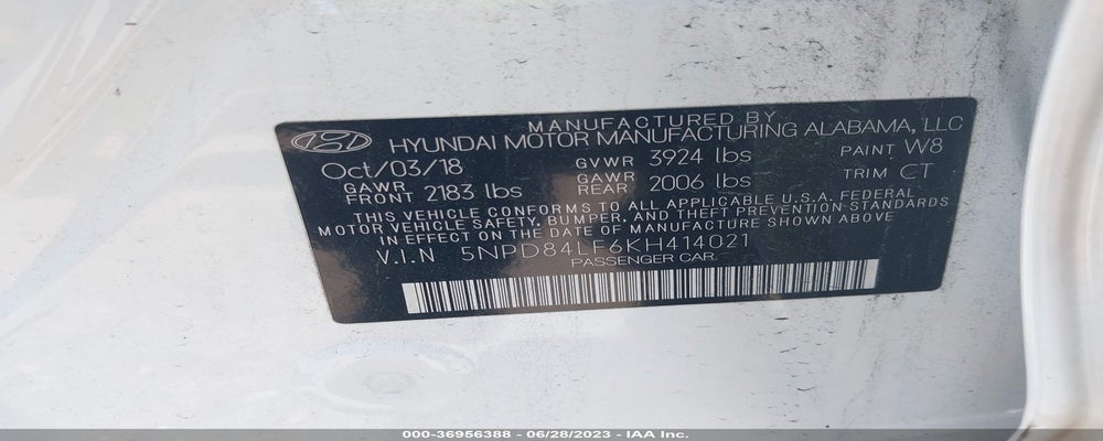 5NPD84LF6KH414021 2019 HYUNDAI ELANTRA photo no. 9