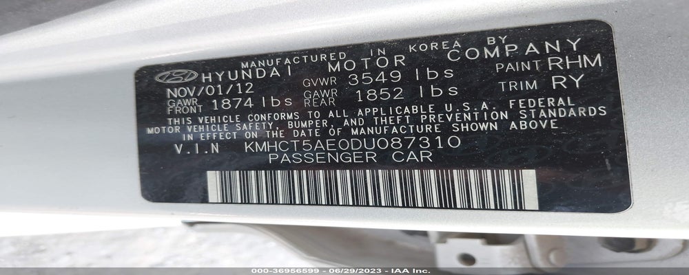 KMHCT5AE0DU087310 2013 HYUNDAI ACCENT photo no. 9