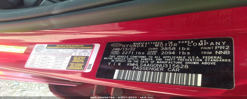 KMHLS4AG0NU315628 2022 HYUNDAI ELANTRA photo no. 9